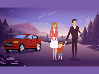 Evening Drive design graphics illustration motiongraphics