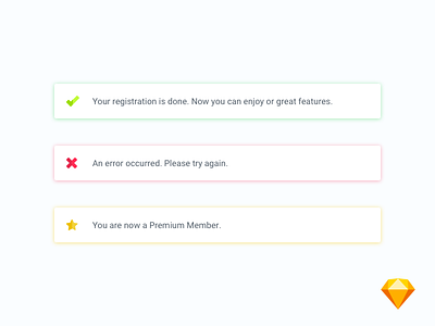 Alerts UI Element alert element freebie notification sketch ui web