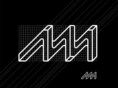 New Metal Grid aruba bent curve grid logo metal minimal monogram new smithy tube turned