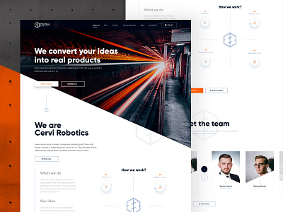 CerviRobotics Landing Page interface landing page layout product ui ux web webdesign website