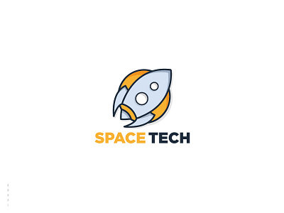 Spacetech Logo creative design icon launch logo rocket space spaceship symbol tech technology vector