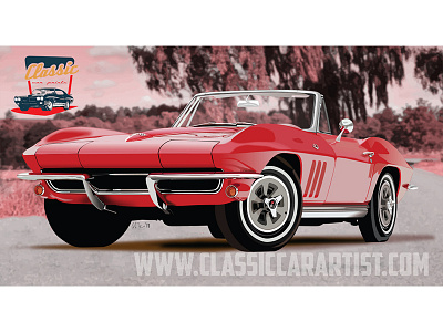 1965 Corvette classic car corvette illustrations