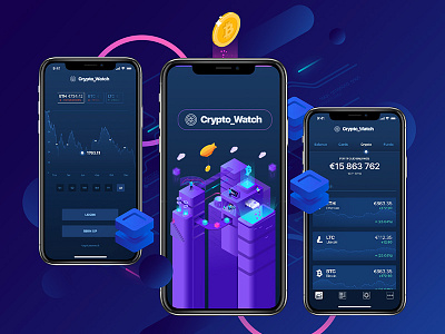 Crypto Watch APP app design illustration mobile app prototype sketch testing ui ux wireframe