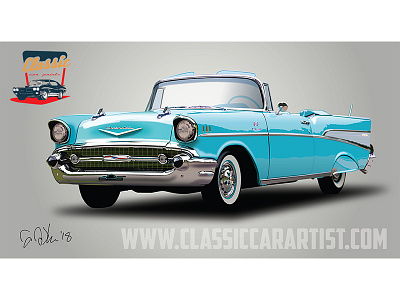 1957 Bel Air bel air classic car illustrations