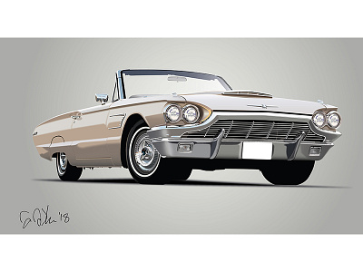 1964 Thunderbird classic car illustrations thunderbird