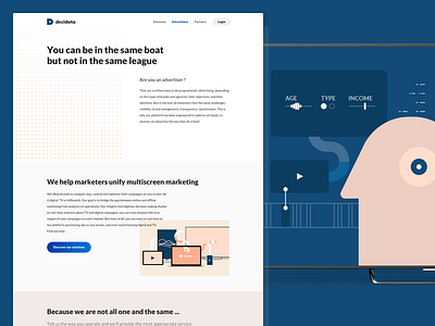 Decidata, advertisers data decidata flat flow illustration