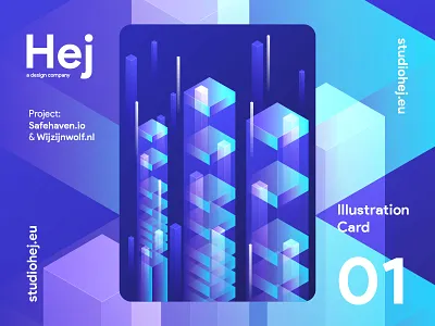 Hej - Illustration Card 01 bitcoin blockchain crypto gradient ico illustration illustration card series