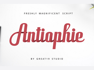 Antiophie | a bold and powerful script font advertising bold cursive feminine font logotype poster powerful script tittle