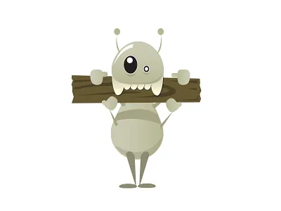 Termite Decal bug cute insect teeth termite wood