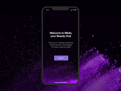 Beauty Club Signup app beauty card club ios makeup minimal mobile signup ui welcome