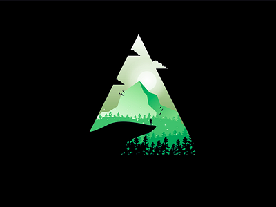 Corel Creation 2 colours coreldraw mountains shade shapes