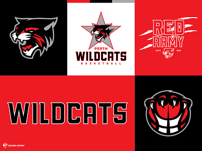 Wildcats | Rebrand Part Tres australian basketball brand identity design designshark league logos perth sports branding sports logos typography wildcats