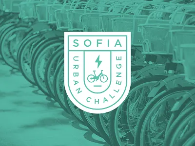 Sofia Urban Challenge / E-Bike Sharing Logo badge bulgaria challenge cleantech e bike logo sharing sofia urban