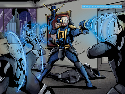 Elite II Comic Spread Page art comic book comic illustration illustration