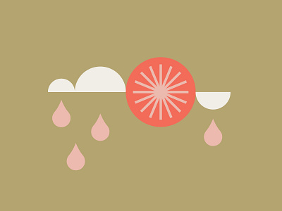 Golden Light clouds design gold icon illustration rain sun