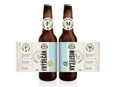 F/M beer graphic design packaging
