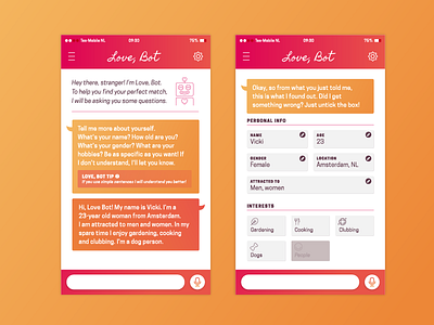 UX Challenge: Chatbot chatbot dating app design dribbble graphic graphic design interface ux ux challenge