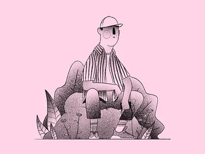 🎤 Illustration design dots eddy de pretto illustration man portrait procreate vector