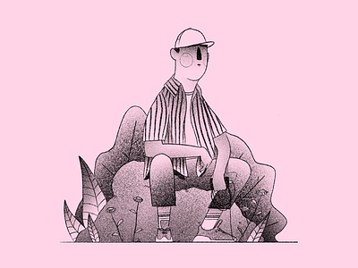 🎤 Illustration design dots eddy de pretto illustration man portrait procreate vector