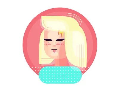 Blond Girl brand branding constructor design graphic identity logo m mock up