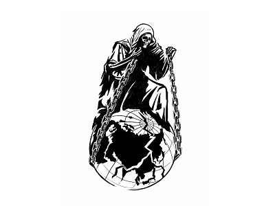 Hold Tight illustration process reaper sketch