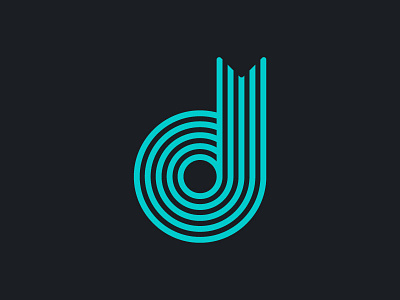 Downbeat beats branding logo looping