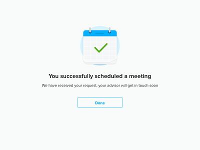 Schedule a meeting booking calendar illustration success ui