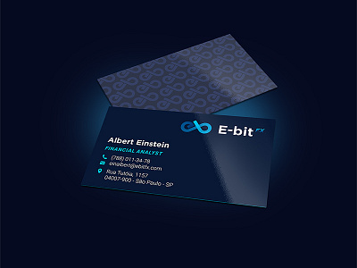 E-BitFX. Brandbook design. Business card blue brandbook business card infinity letter logo logotype notebook