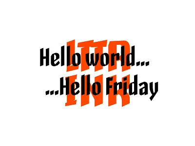 Hello world calligraphy lettering skeleton type skeleton type design type design