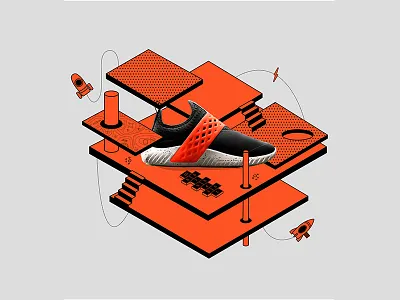 Superheroic illustration patterns photography shoes social social content super heroic