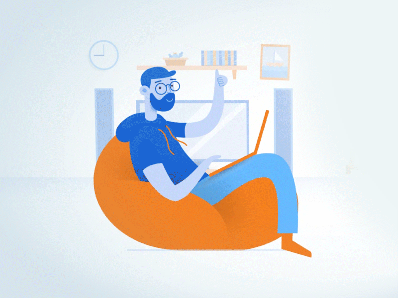 A bit of comfort in the work animation comfort design designer illustration it work