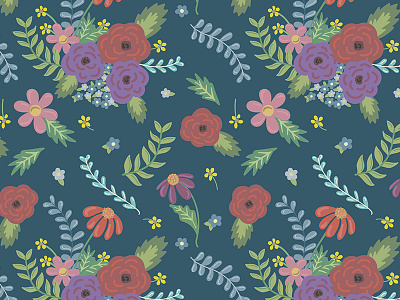 Floral Pattern digital floral flower greenery illustration pattern plant repeat