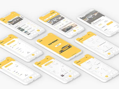 Carvision app audi car mobile rent rental search vehicle vision yellow