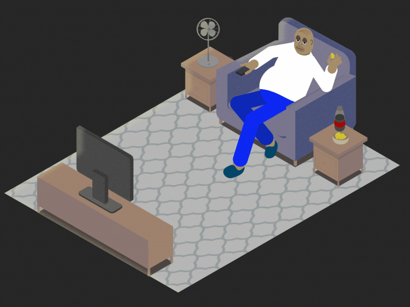 Loose Motions- Ep. 2; Telly dally affinity designer after effects animation animation smashdown 2 gif loop markus magnusson television telly tv
