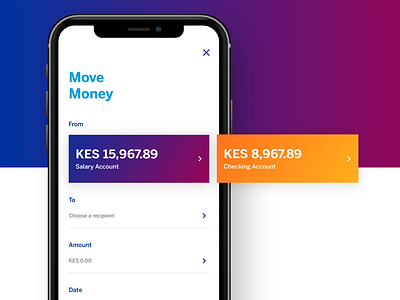 Mobile Banking App - Move money app design simplicity ui usability user experience user interaction ux