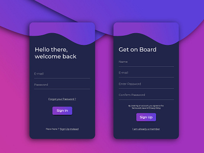 Login/Sign Up Screen app design interface login onboarding signup ui user ux