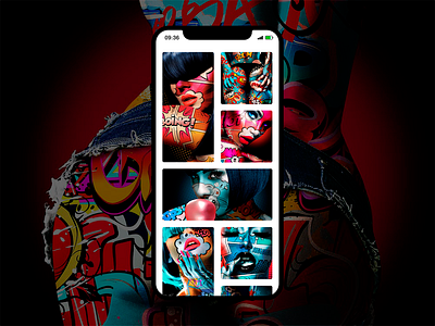 Gallery app application camera comics gallery debuts design instagram iphone x photo pop art ui ux