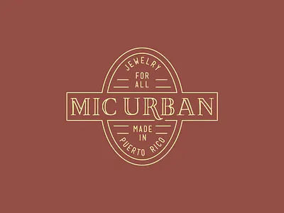 Mic Urban Jewelry branding jewelry lock up logo