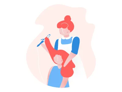 Do a Hairstyle beauty illurstration hair