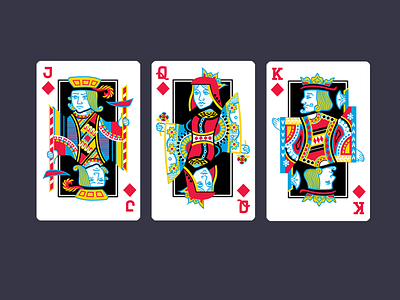 Suit of diamonds bridge cards diamonds jack king playing poker queen royals suit