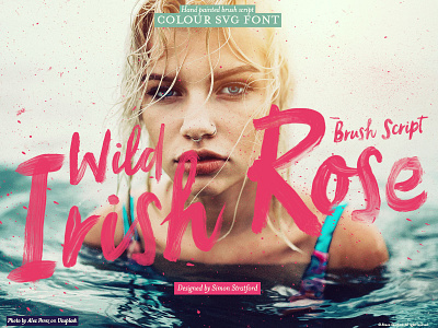 Wild Irish Rose Brush Script Font brush font colour font font handmade opentype svg script font