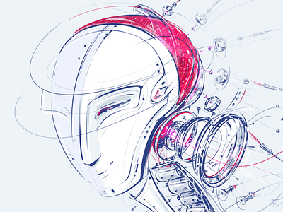 Human-robot II character design details digital drawing graphic illustration photoshop robot