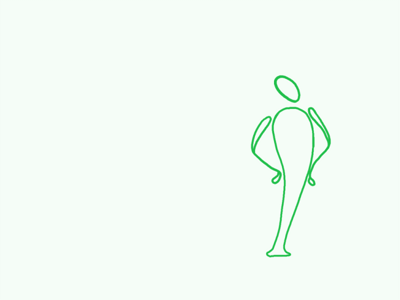 Conferencier animation blob cartoon flat frame by frame line liquid man proud step toon tvpaint
