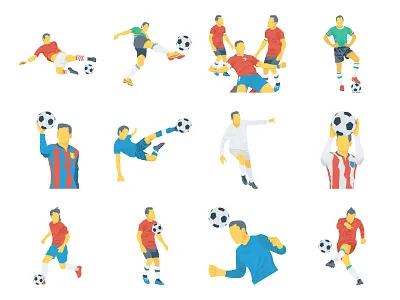 Fifa Football WorldCup Flat Icons Illustration ball fifa football goal player soccer sport stopwatch team icon trophy vlc worldcup
