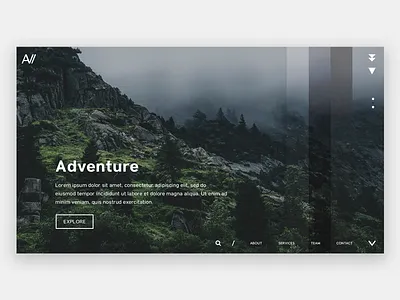 Adventure Travel adventure colour design explore grunge landing landing page minimal travel ui web design website