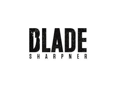 Blade Sharpner blade knife logo logotype monogram negative