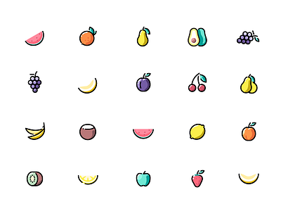 Fruit Icon app fruit illustration icon ui uiux design user experience designer