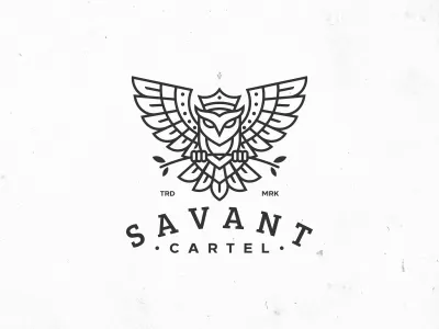 Owl Lineart Logo apparel badge brand clothing line lineart logo logodesign mark owl professional