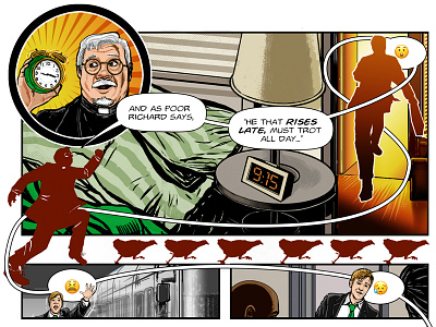 Benjamin Franklin's The Way To Wealth – p. 13 adobe illustrator adobe photoshop american history benjamin franklin comics graphic novel illustration success