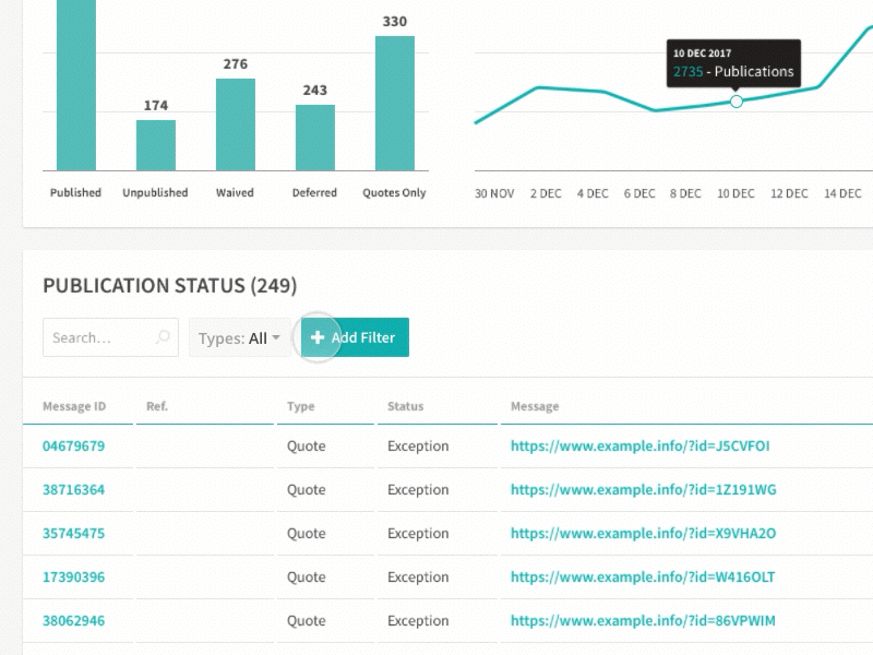 Data Table Filtering calendar data date filter gif picker search sort table ui ux web